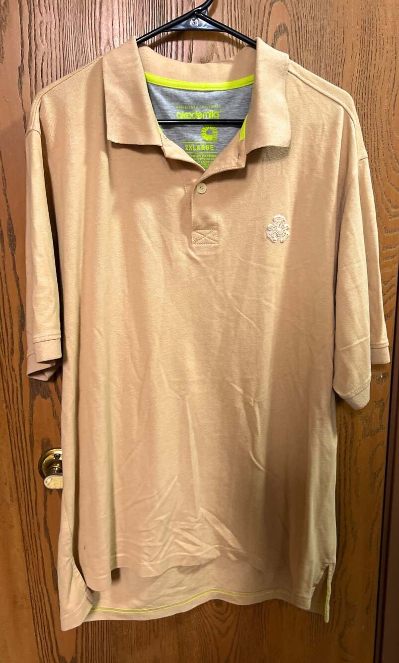 Akademiks Jeanius Level Products Men's Khaki Pique Polo Shirt